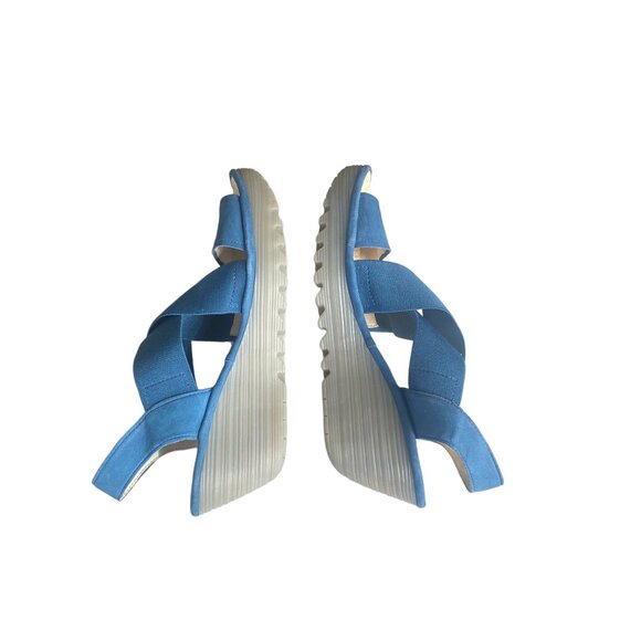Fly London Women's Yaji Wedge Sandal Blue Women's 41 US 10 - Picture 6 of 15